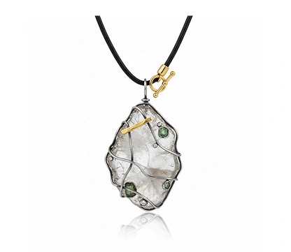 quartz pendant necklace